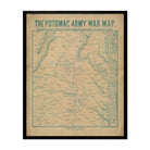 Potomac Army War Map - Muir Way - Vintage Map