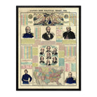 The National Political Chart 1861 - Muir Way - Vintage Map
