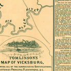 Tomlinson's map of Vicksburg - Muir Way - Vintage Map