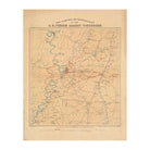 US Forces against Vicksburg - Muir Way - Vintage Map