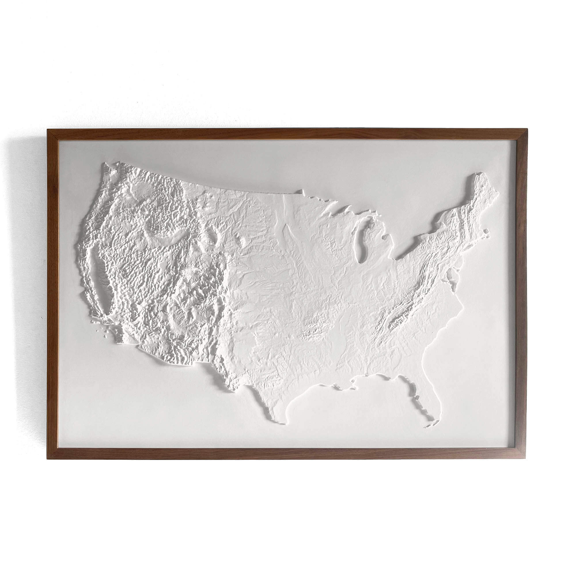 3D Map of the USA White - Muire Way - 3D Map