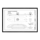 U.S.S. Monitor Plan - Muir Way - Vintage Map