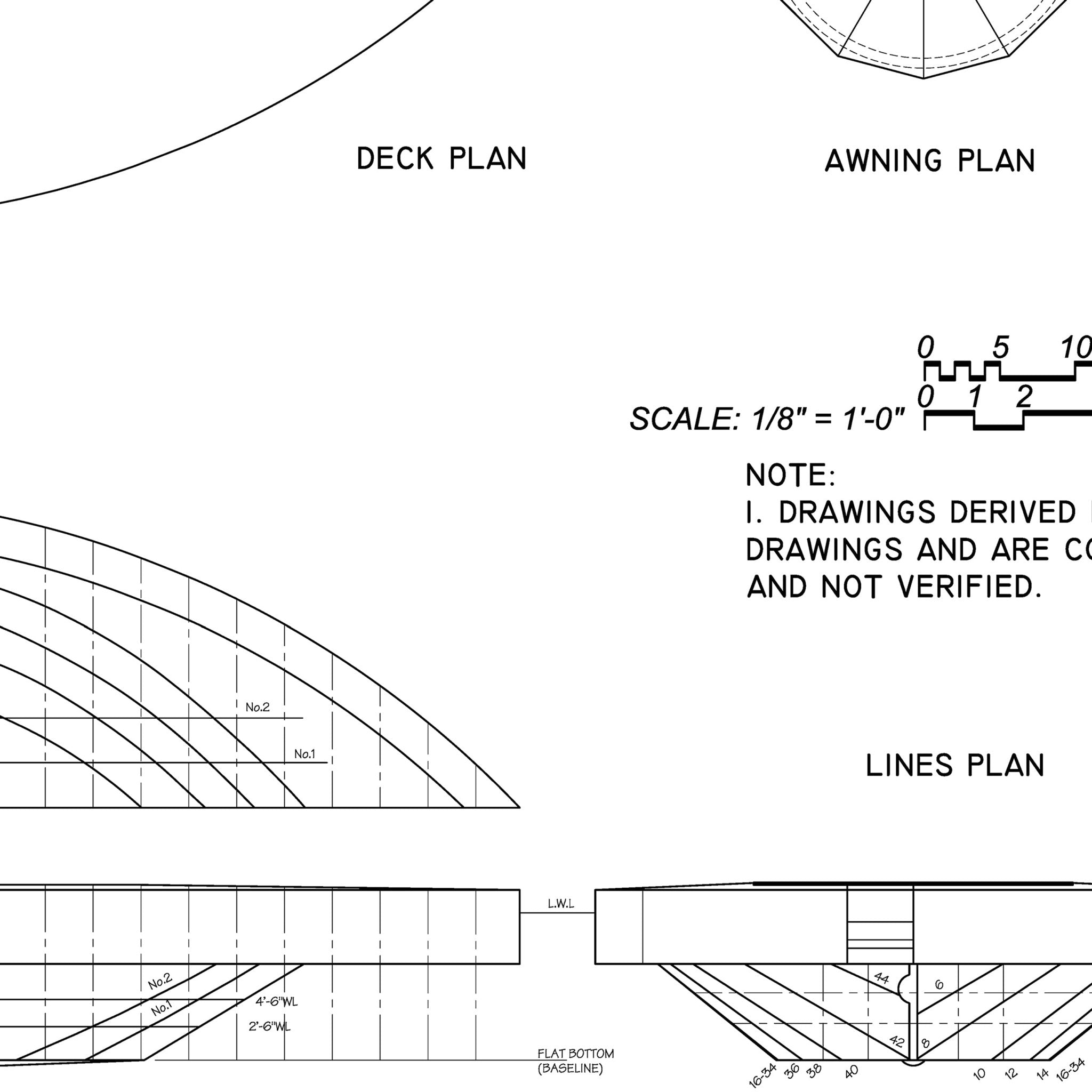 U.S.S. Monitor Plan - Muir Way - Vintage Map