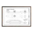 U.S.S. Monitor Plan - Muir Way - Vintage Map