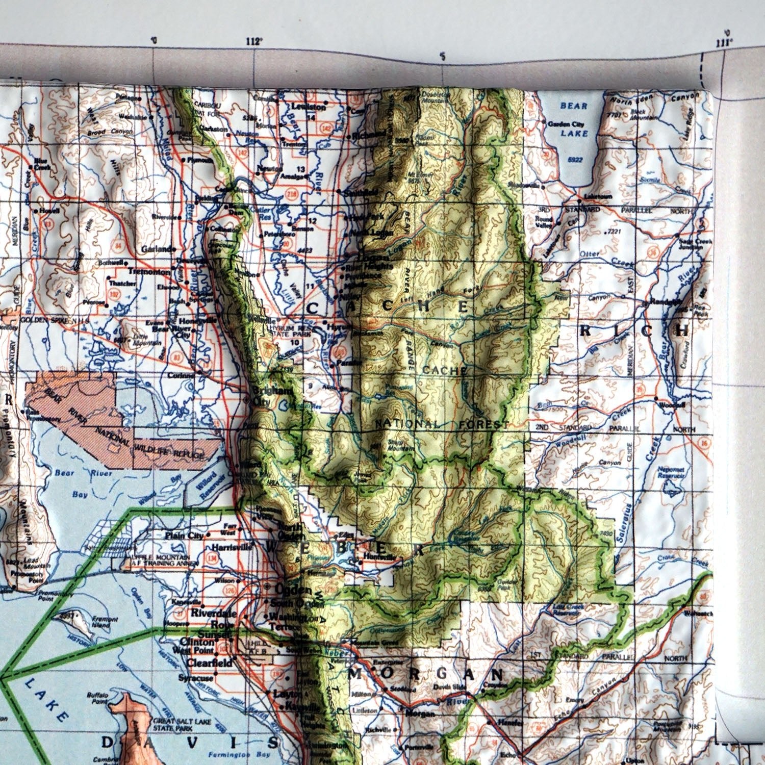Utah 1988 3D Raised Relief Map - Muir Way - 3D