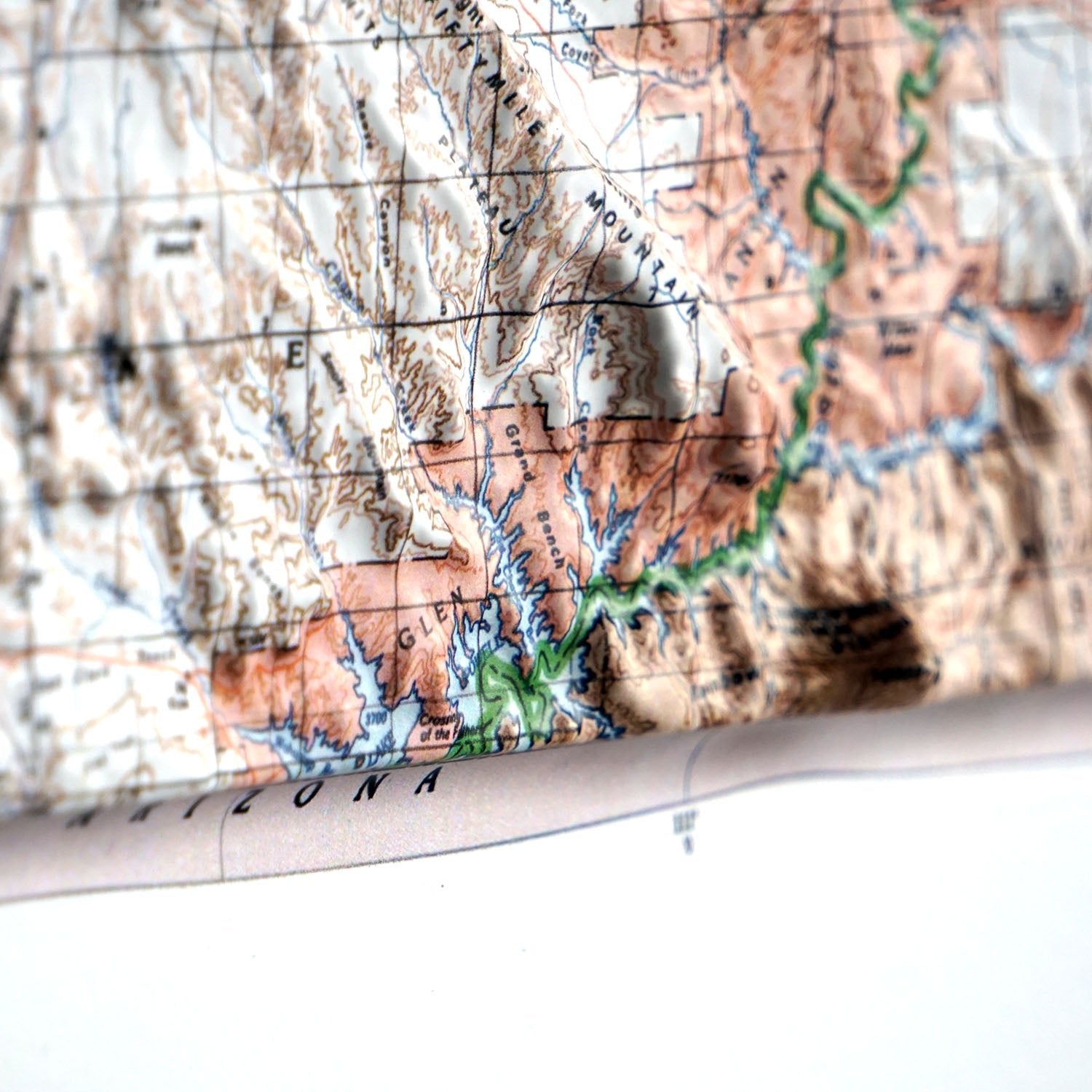 Utah 1988 3D Raised Relief Map - Muir Way - 3D