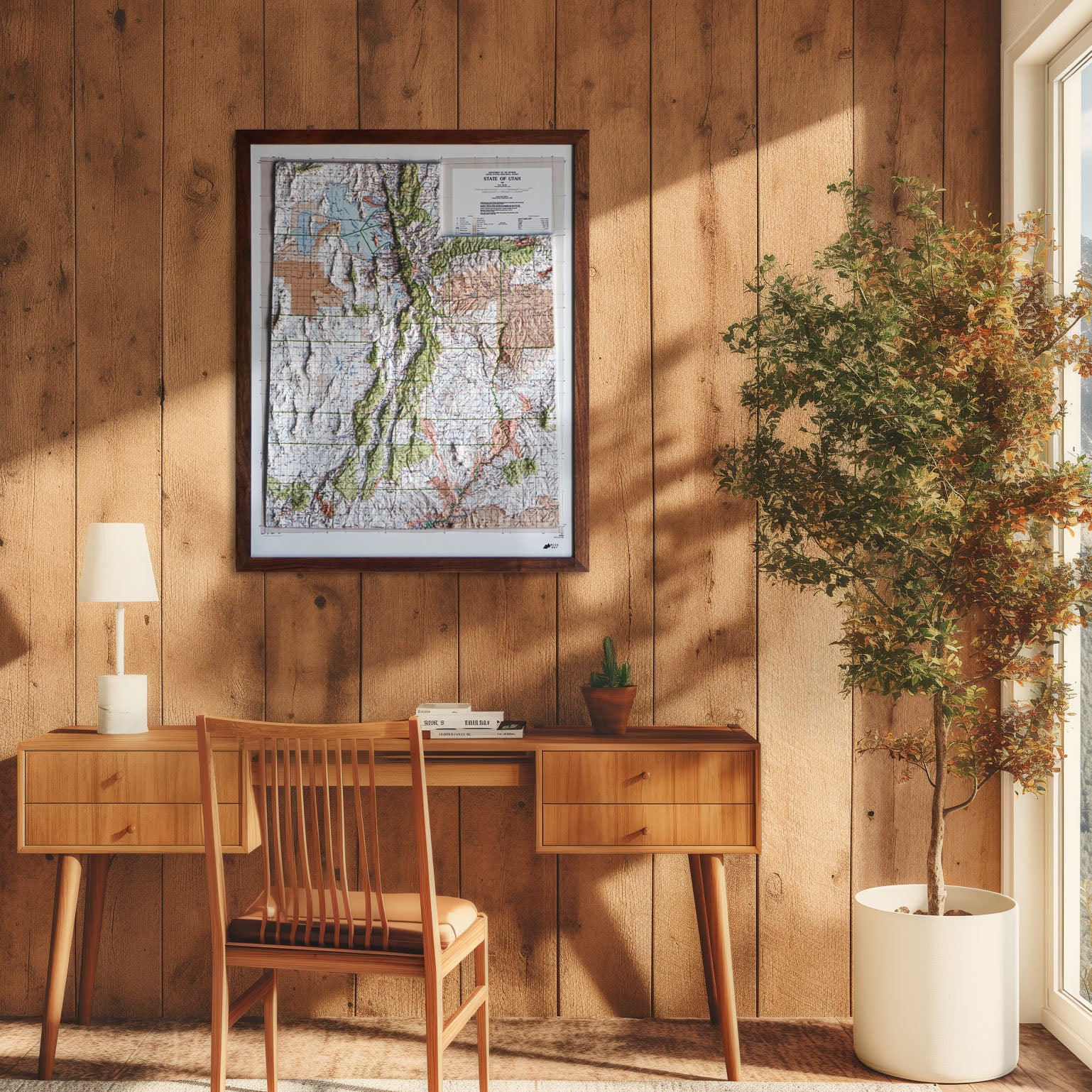 Utah 1988 3D Raised Relief Map - Muir Way - 3D