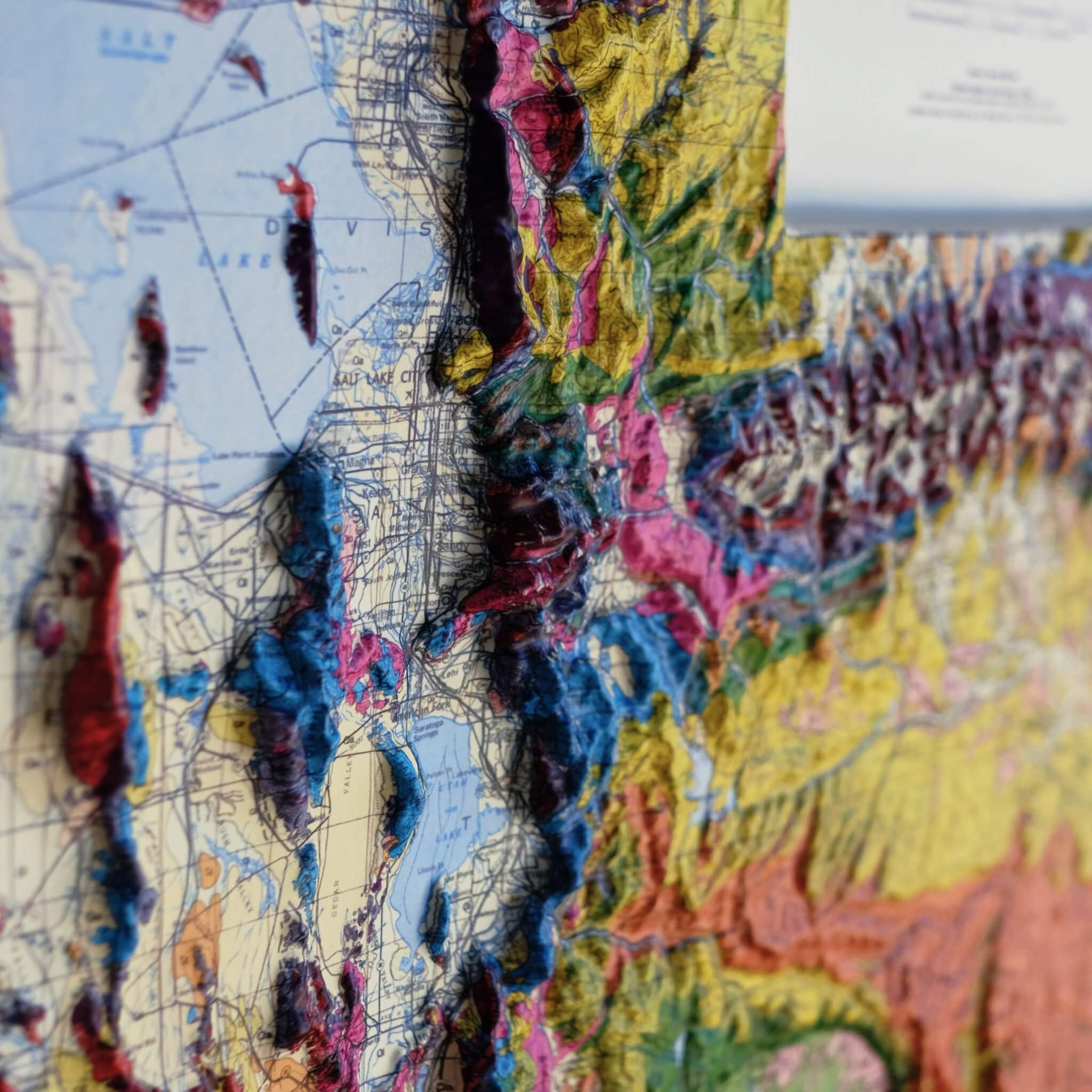 Utah 1980 3D Raised Relief Map - Muir Way - 3D