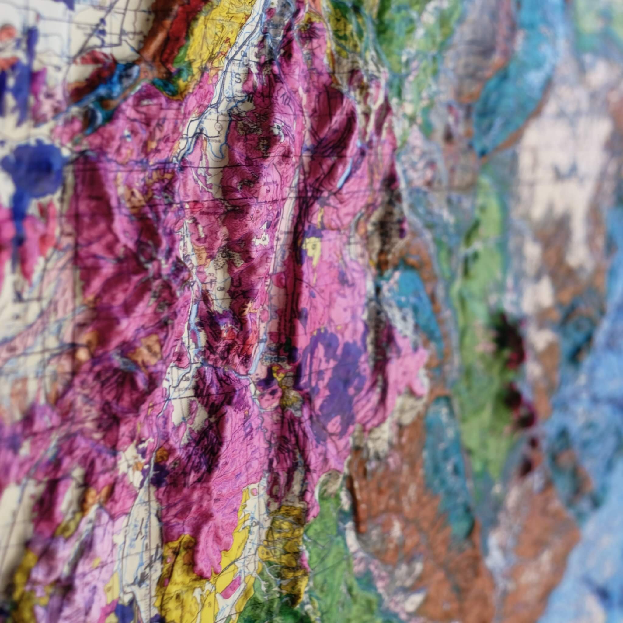 Utah 1980 3D Raised Relief Map - Muir Way - 3D