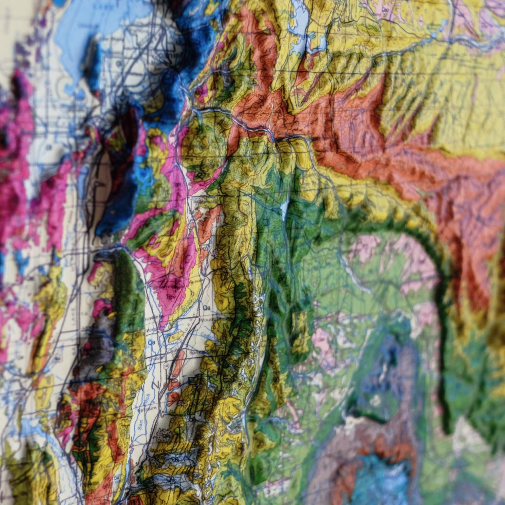 Utah 1980 3D Raised Relief Map - Muir Way - 3D