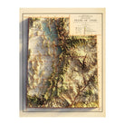 Utah 1937 Shaded Relief Map - Muir Way - Vintage Relief