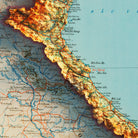 Vietnam 1966 Shaded Relief Map - Muir Way - Vintage Relief