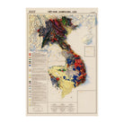 Vietnam 1971 Shaded Relief Map - Muir Way - Vintage Relief