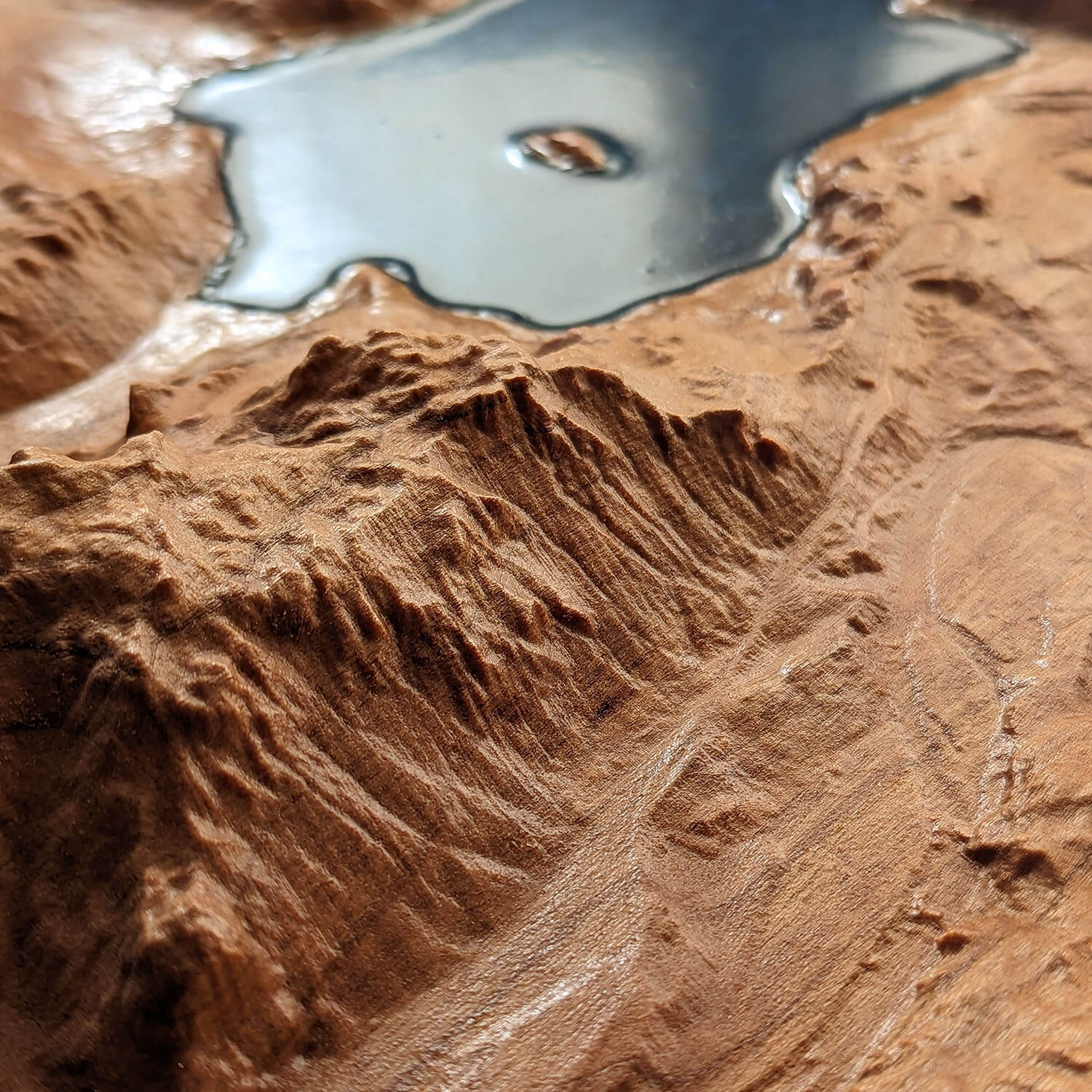 Custom Wood Carved Map - Muir Way - Custom