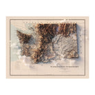 Washington 1883 Shaded Relief Map - Muir Way - Vintage Relief
