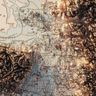 Washington 1883 Shaded Relief Map - Muir Way - Vintage Relief