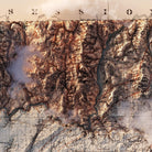 Washington 1883 Shaded Relief Map - Muir Way - Vintage Relief