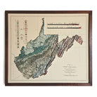 West Virginia 1932 3D Raised Relief Map - Muir Way - 3D