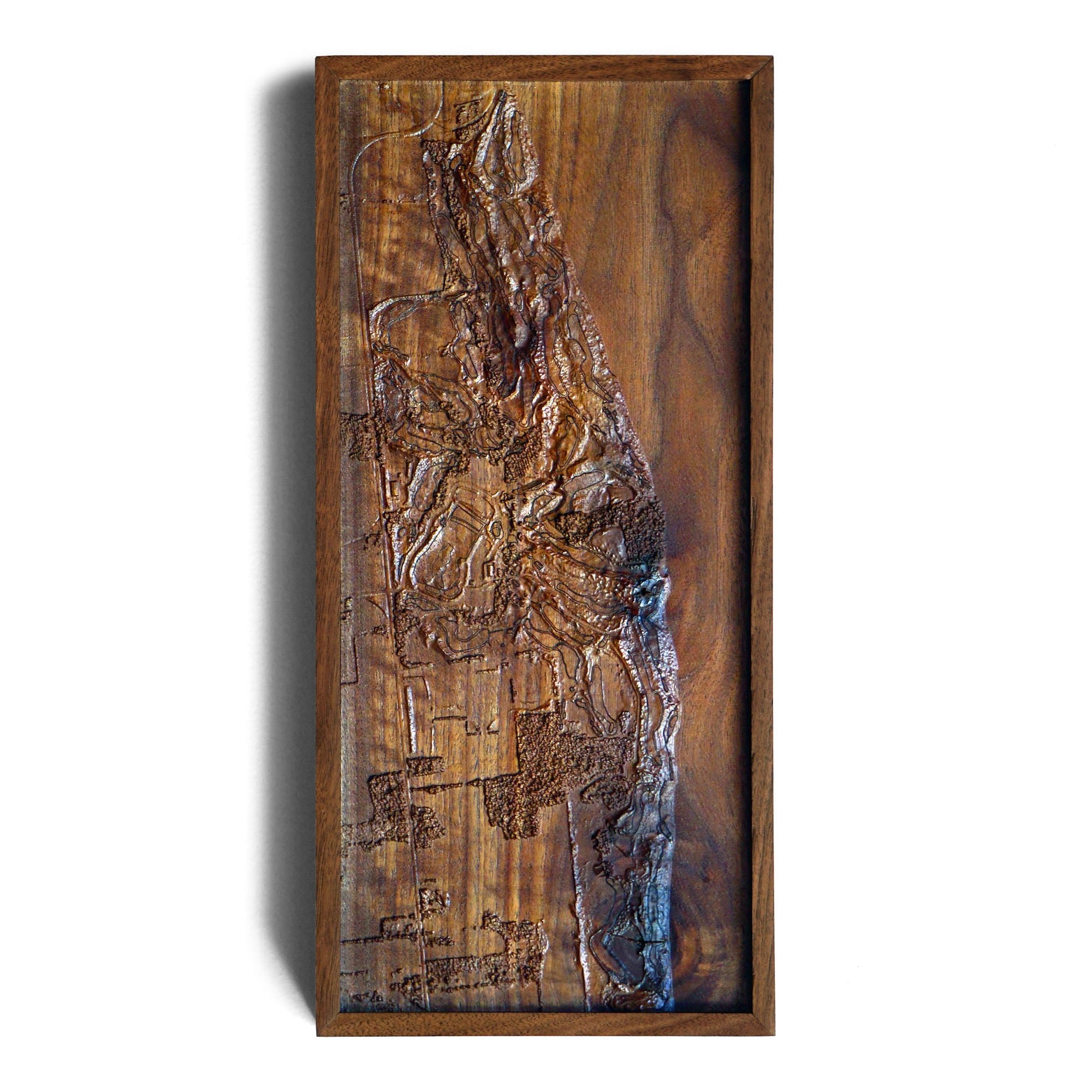 Whistling Straits, Wisconsin – 3D Wood - Carved Map - Muir Way - Custom