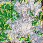 Wind Cave National Park 1957 Shaded Relief Map - Muir Way - Vintage Relief