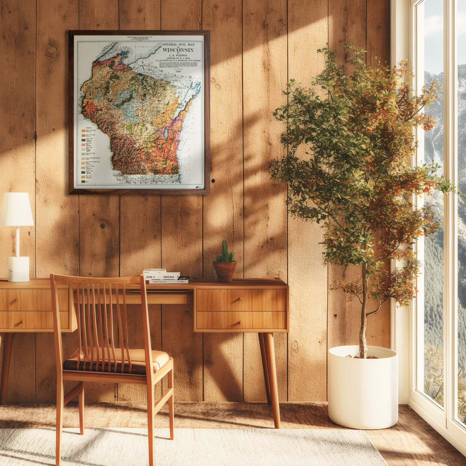 Wisconsin 1926 3D Raised Relief Map - Muir Way - 3D