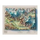 Wrangell - St. Elias, Alaska 1960 Shaded Relief Map - Muir Way - Vintage Relief