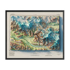 Wrangell - St. Elias, Alaska 1960 Shaded Relief Map - Muir Way - Vintage Relief