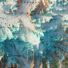 Wrangell - St. Elias, Alaska 1960 Shaded Relief Map - Muir Way - Vintage Relief