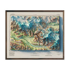 Wrangell - St. Elias, Alaska 1960 Shaded Relief Map - Muir Way - Vintage Relief
