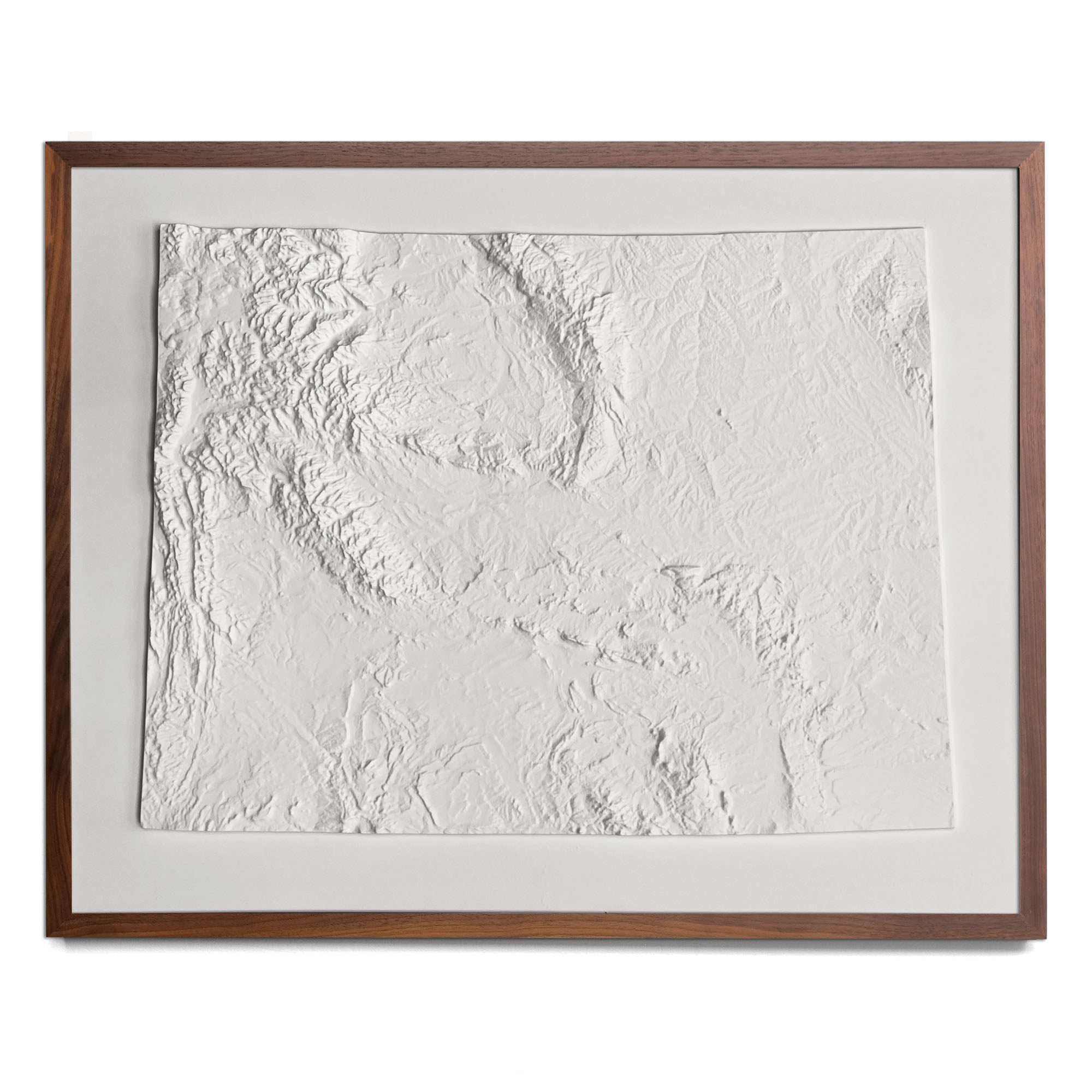 Wyoming 3D Raised Relief Map - Muir Way - 3D