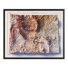 Wyoming 1980 Shaded Relief Map - Muir Way - Vintage Relief
