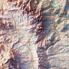 Wyoming 1980 Shaded Relief Map - Muir Way - Vintage Relief