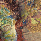 Wyoming 1985 Shaded Relief Map - Muir Way - Vintage Relief
