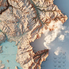 Yellowstone 1961 Shaded Relief Map - Muir Way - Vintage Relief