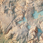 Yellowstone 1961 Shaded Relief Map - Muir Way - Vintage Relief