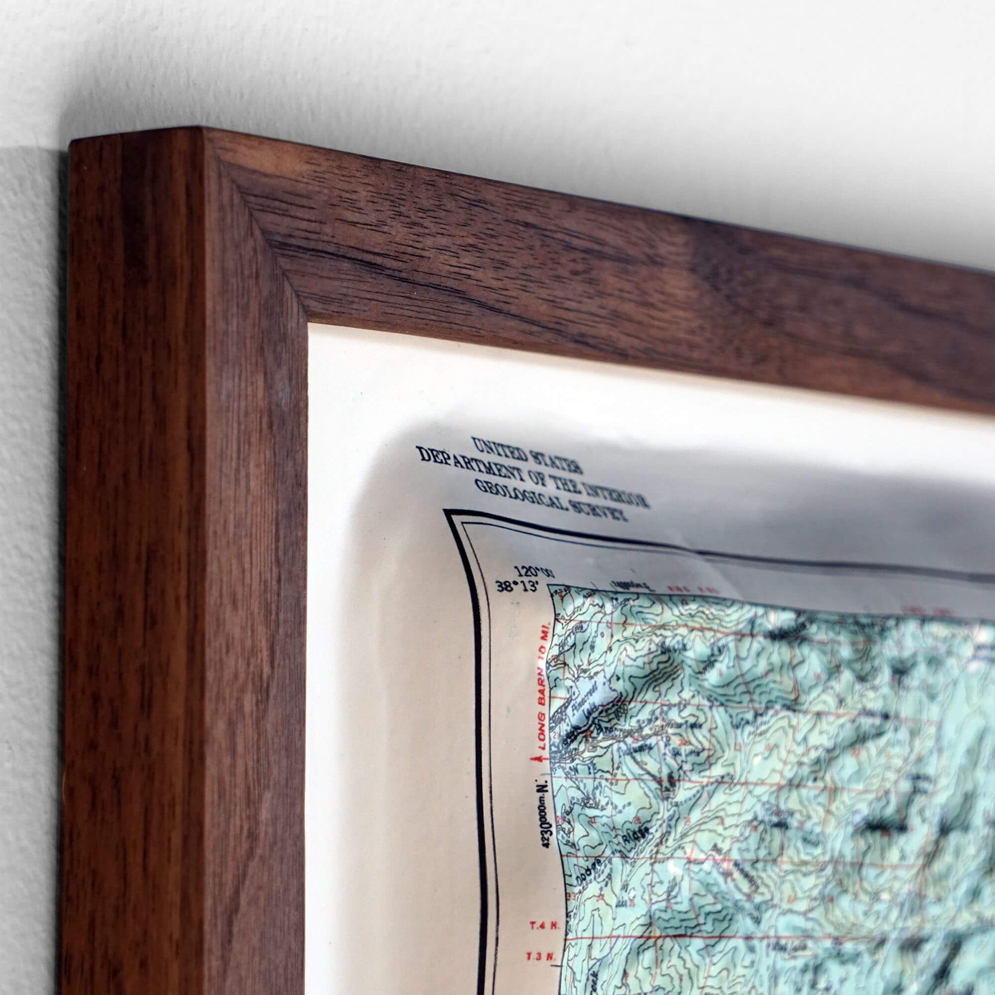 Yosemite 1958 3D Raised Relief Map - Muir Way - 3D