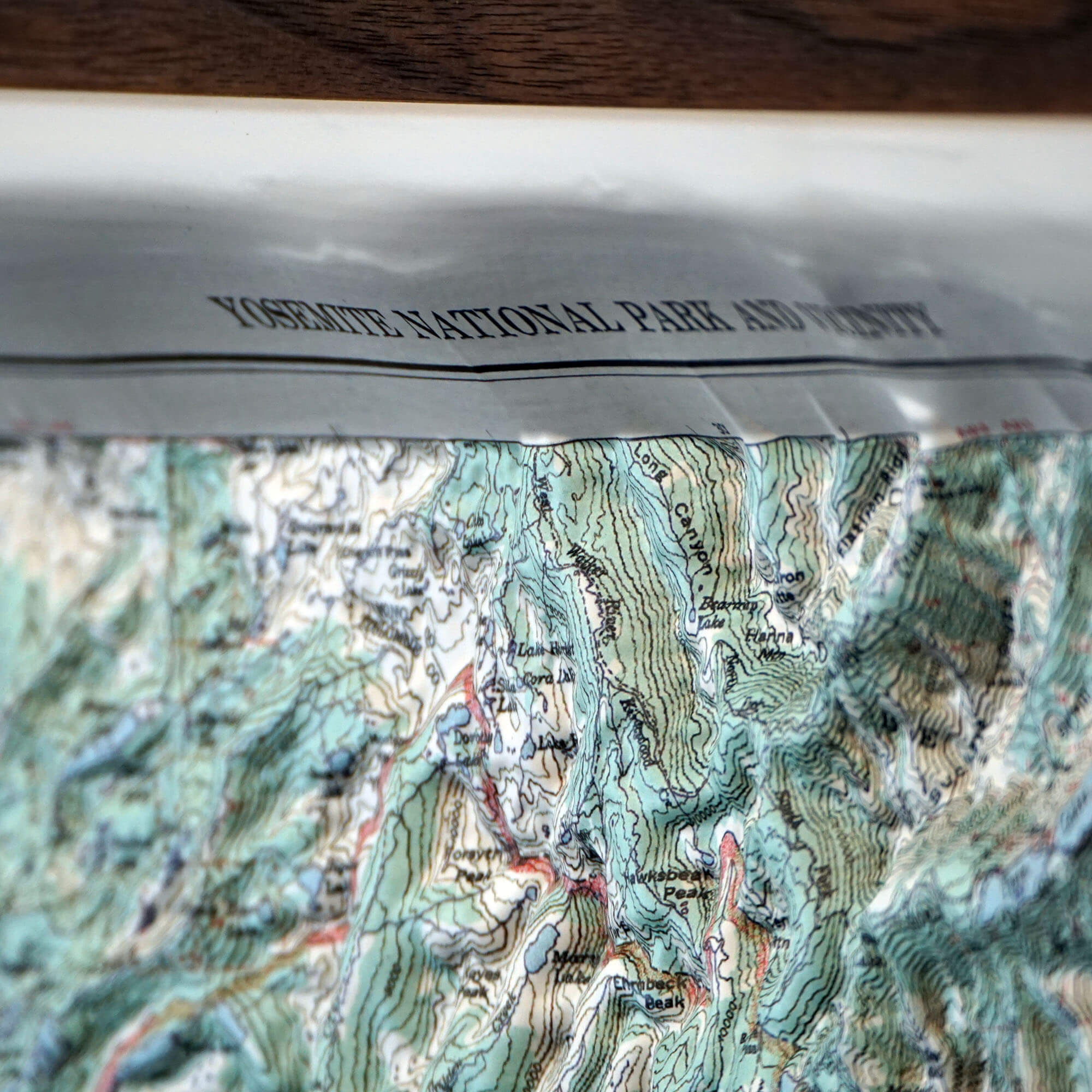 Yosemite 1958 3D Raised Relief Map - Muir Way - 3D