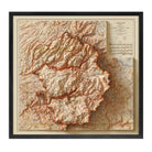 Yosemite 1910 Shaded Relief Map - Muir Way - Vintage Relief