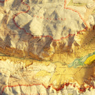Yosemite Valley 1930 Shaded Relief Map - Muir Way - Vintage Relief
