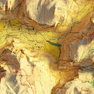 Yosemite Valley 1930 Shaded Relief Map - Muir Way - Vintage Relief
