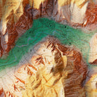 Yosemite Valley 1970 Shaded Relief Map - Muir Way - Vintage Relief