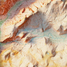 Yosemite Valley 1970 Shaded Relief Map - Muir Way - Vintage Relief