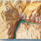 Yosemite Valley 1970 Shaded Relief Map - Muir Way - Vintage Relief