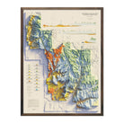Zion 1987 Shaded Relief Map - Muir Way - Vintage Relief
