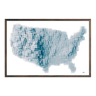 USA Rand Square Shaded Relief Map - Muir Way - Vintage Relief