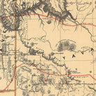 Arizona Territory 1876 Map - Muir Way - Vintage Map