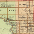 Dakota Territory 1876 Map - Muir Way - Vintage Map
