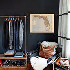 Florida State 1876 Map - Muir Way - Vintage Map