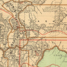 Montana Territory 1876 Map - Muir Way - Vintage Map