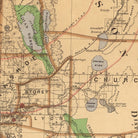 Nevada State 1876 Map - Muir Way - Vintage Map